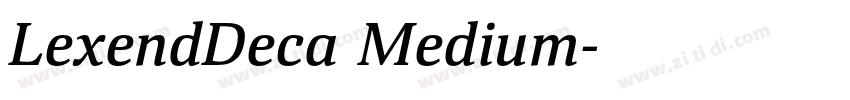 LexendDeca Medium字体转换